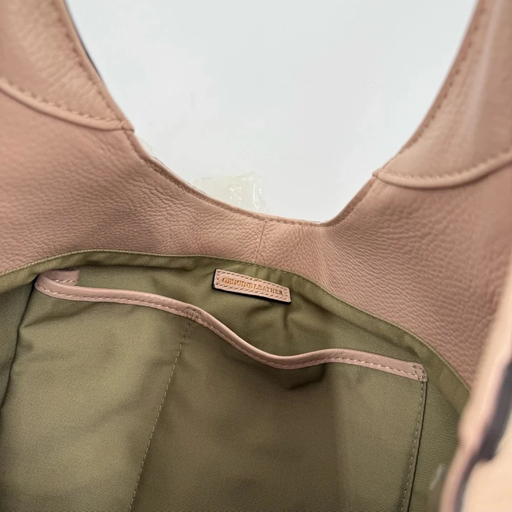G.I.L.l. Classic Leather Hobo Verona Shoulder Bag in Blush Pink NWOT
